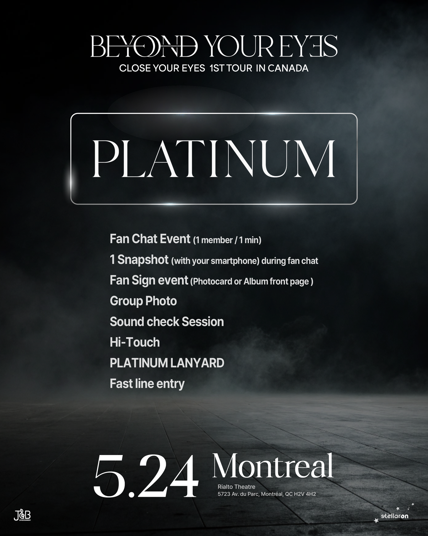 CLOSE YOUR EYES MONTREAL-PLATINUM