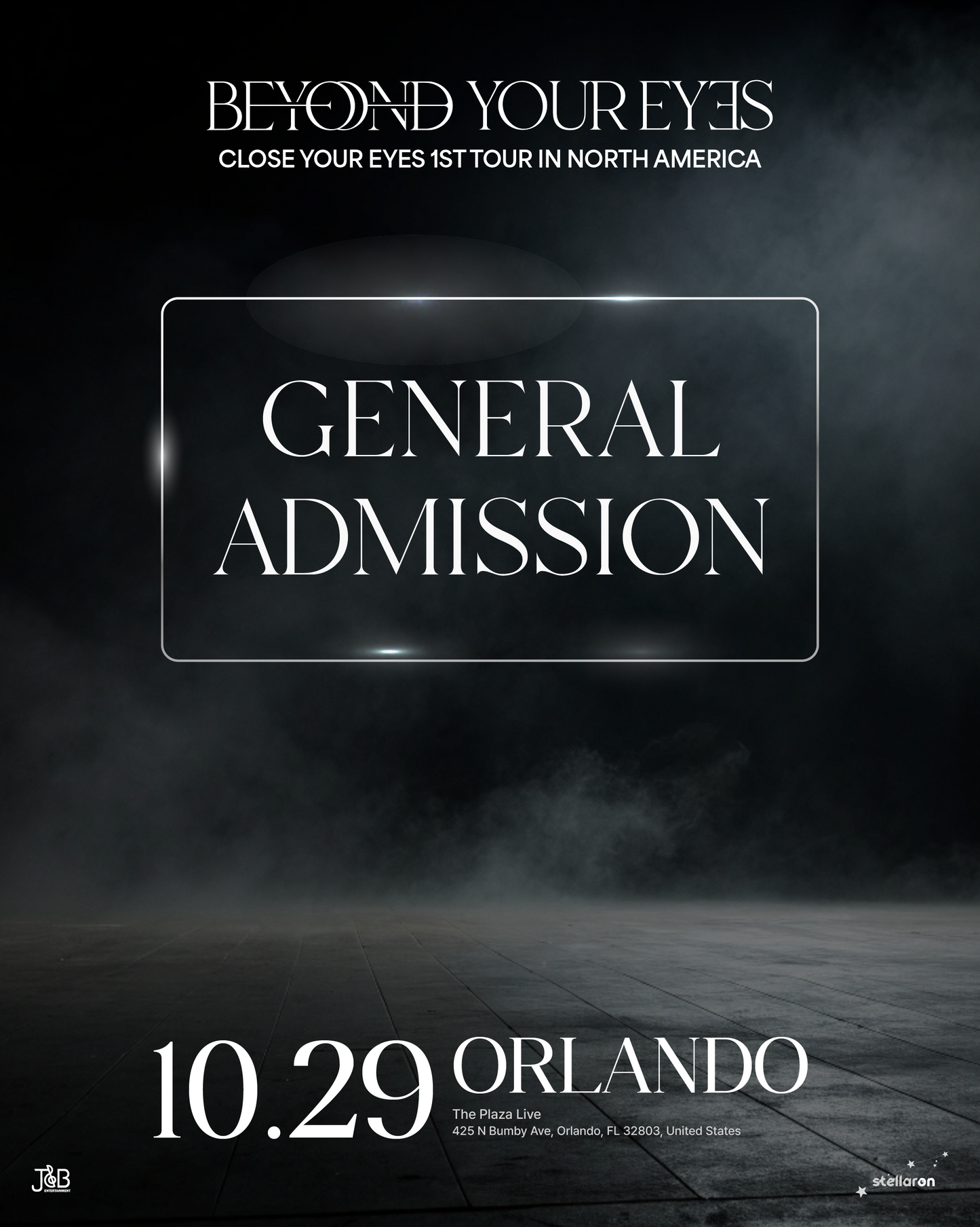 CLOSE YOUR EYES ORLANDO-GENERAL ADMISSION